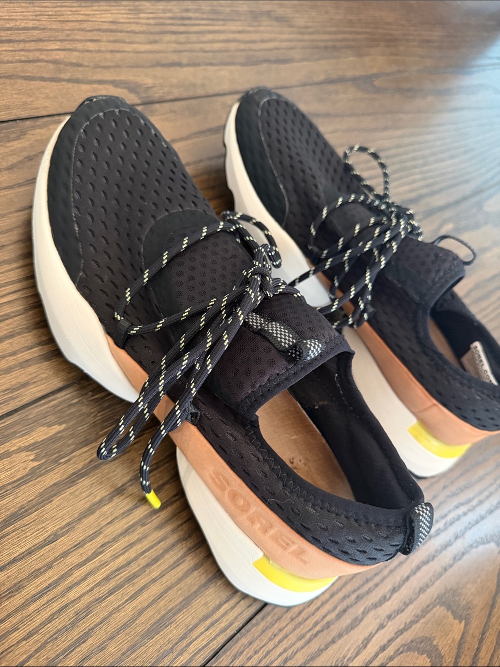 Sorel Women's Black and Rose Gold Sneakers - Picture 3 of 9